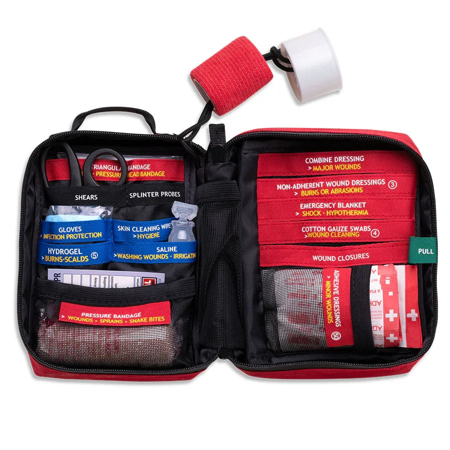 Ocean Warrior case opened, showing the colour-coded compartments