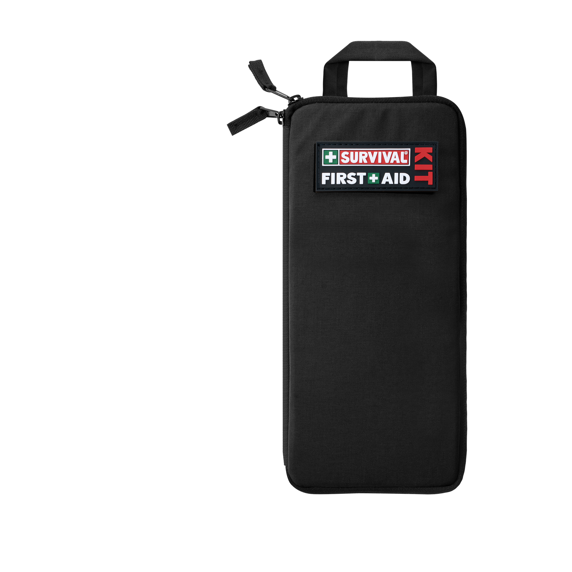Slimline first aid kit in black, closed