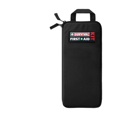 Slimline first aid kit in black, closed