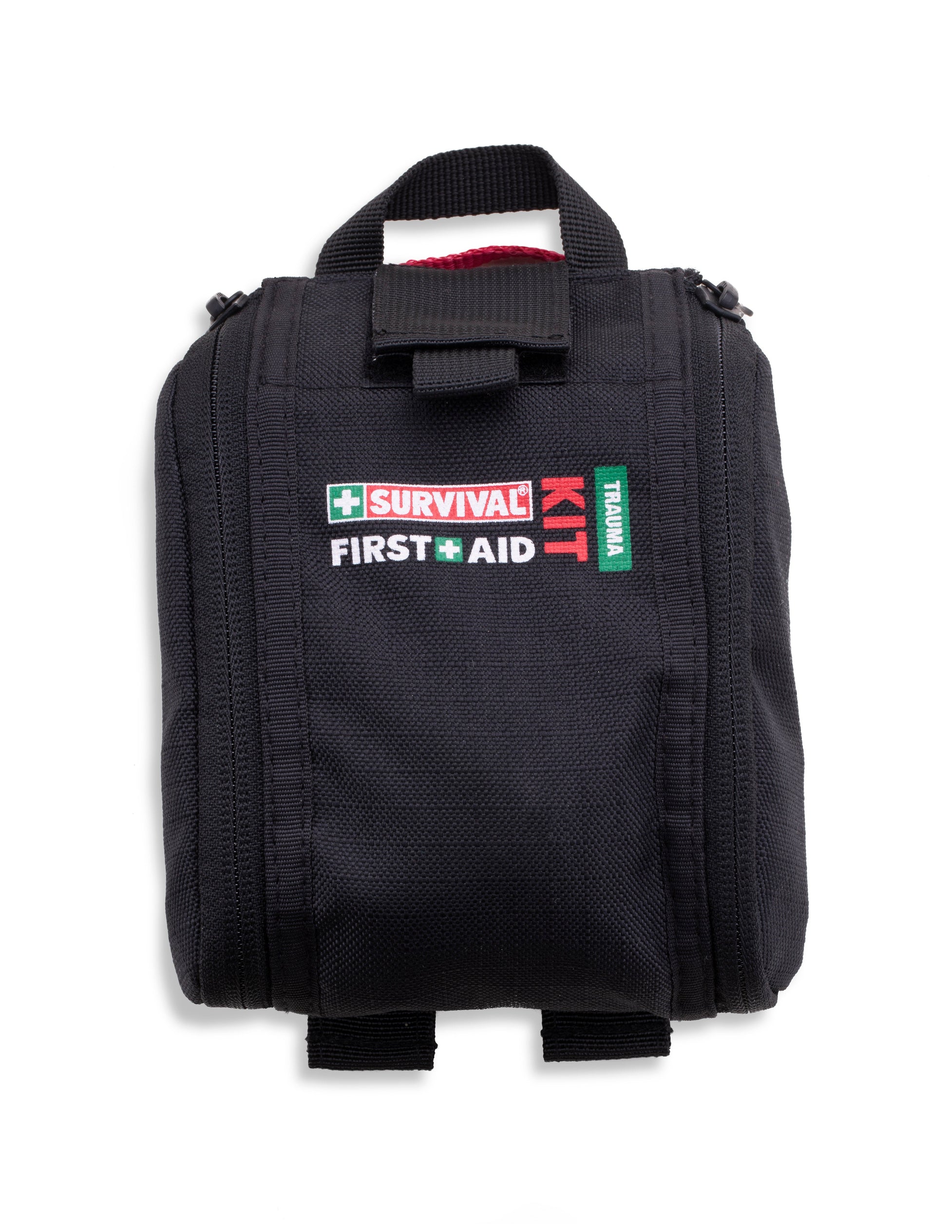 Black SURVIVAL Trauma first aid pouch, closed